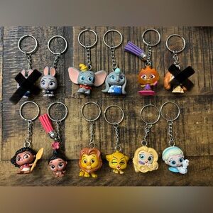 Disney Character Keychain Set - Multicolor